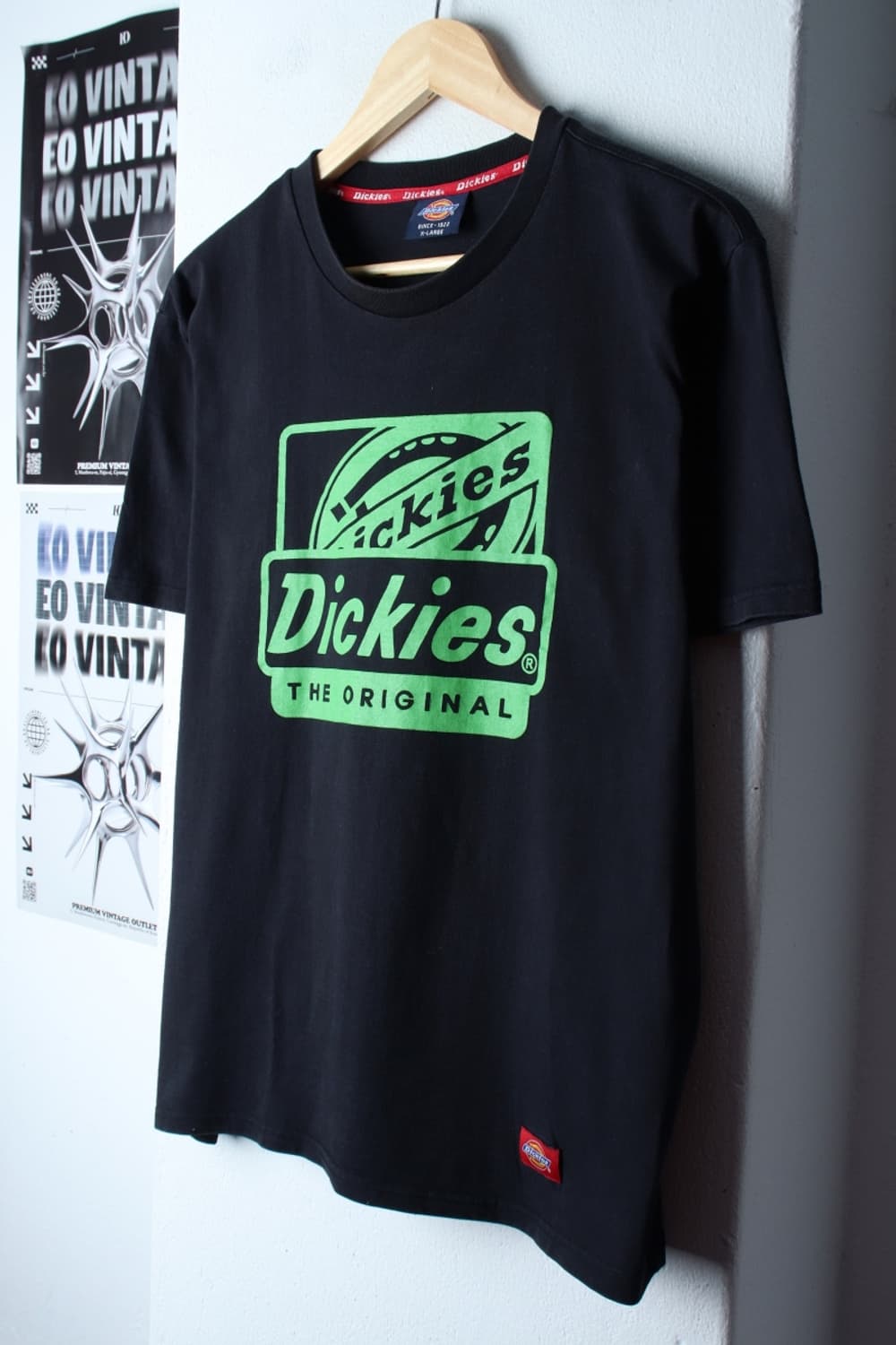 W(XL-2XL) 디키즈 반팔 티셔츠 빅로고 블랙 올드스쿨-H31419 상품이미지1