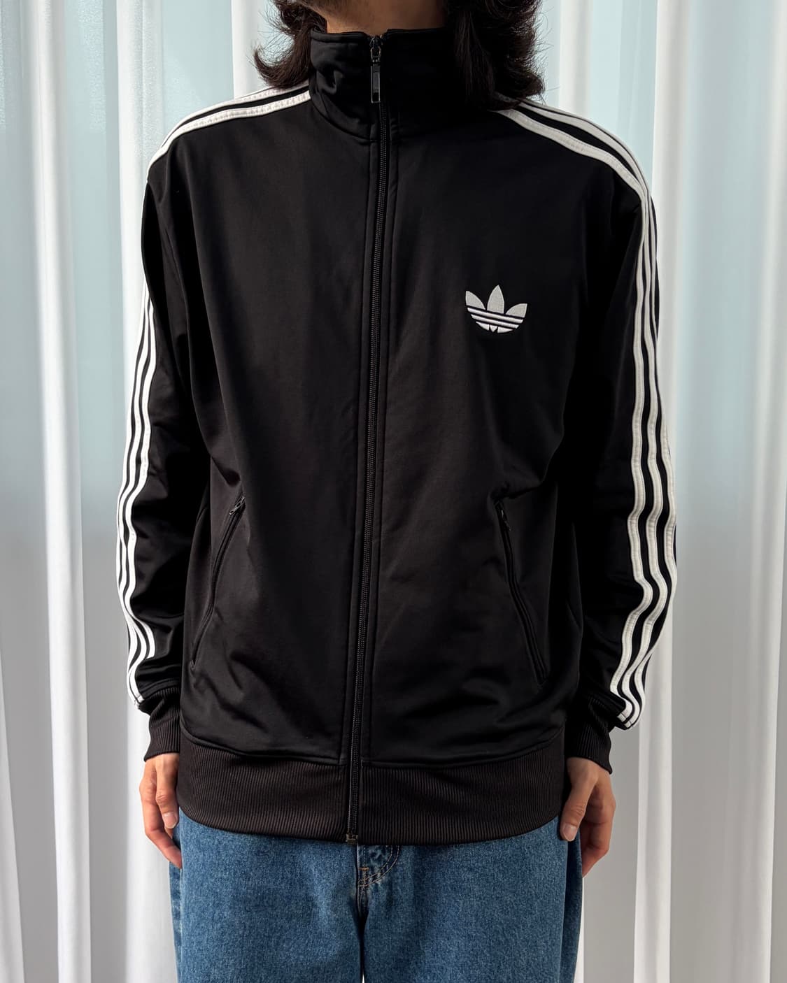 [2XL]아디다스 구형 파이어버드 블랙 트랙탑 져지 상품이미지1