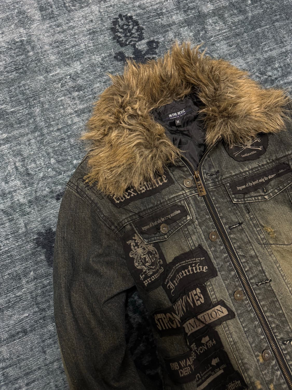 In the attic 00s patch trimming fur deni 상품이미지2