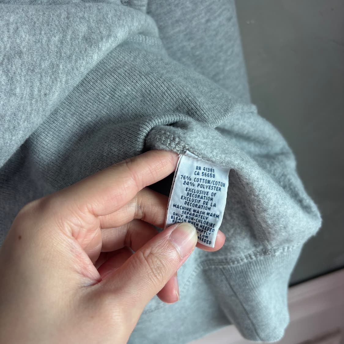 폴로 랄프로렌 숄카라 코튼 반집업 그레이 상품이미지3