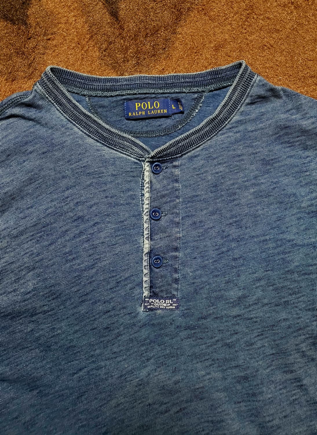 (작은스팟존재)폴로 랄프로렌 남성용 딥블루 반팔티(L) 상품이미지4