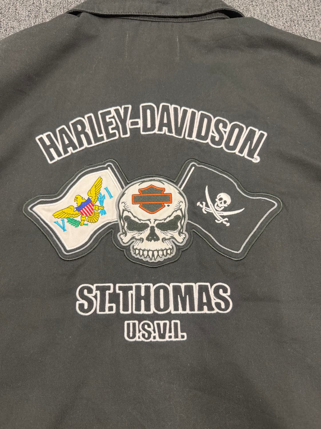 2XL)할리데이비슨 빈티지 워크 반팔 셔츠 상품이미지7