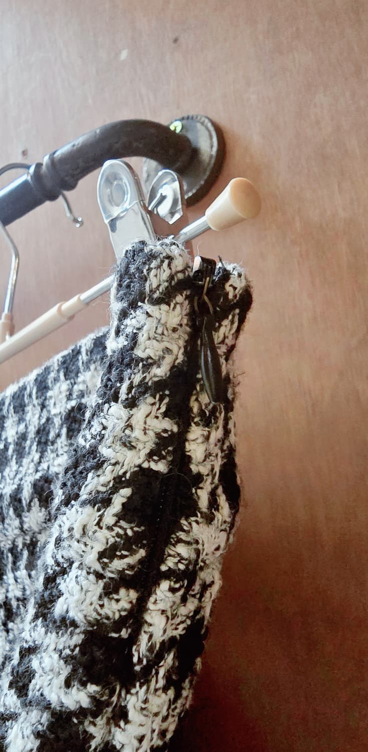 XS) ZARA 자라 체크 와이드팬츠 하이웨스트 트위드팬츠 상품이미지5