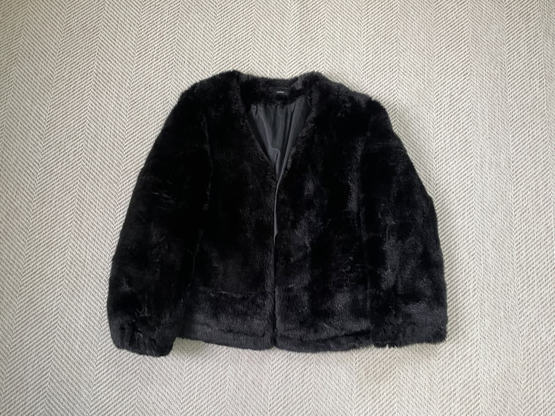 에모다 페이크 퍼 노카라 자켓 J03528 상품이미지1