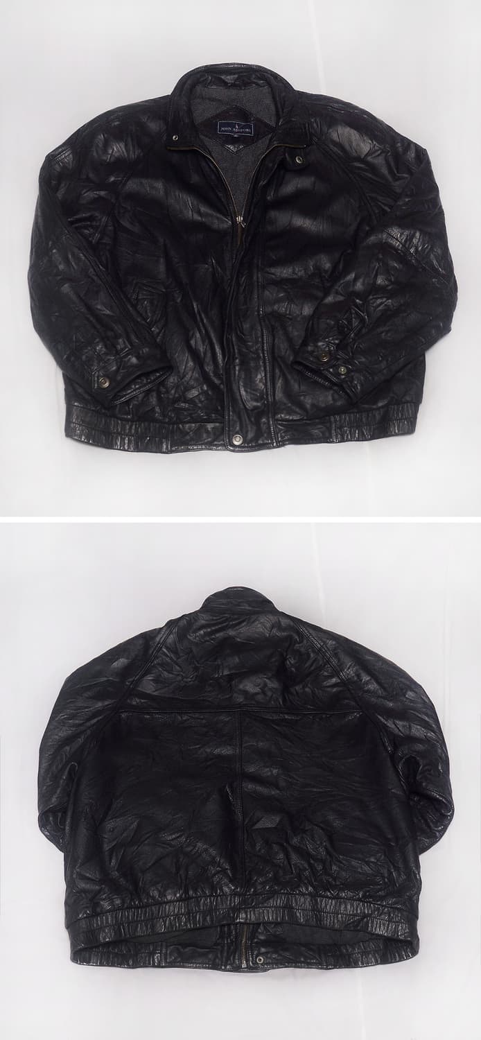 존 애쉬포드 천연가죽 링클레더 웜파일 봄버 자켓 (XL / 105+) 상품이미지2