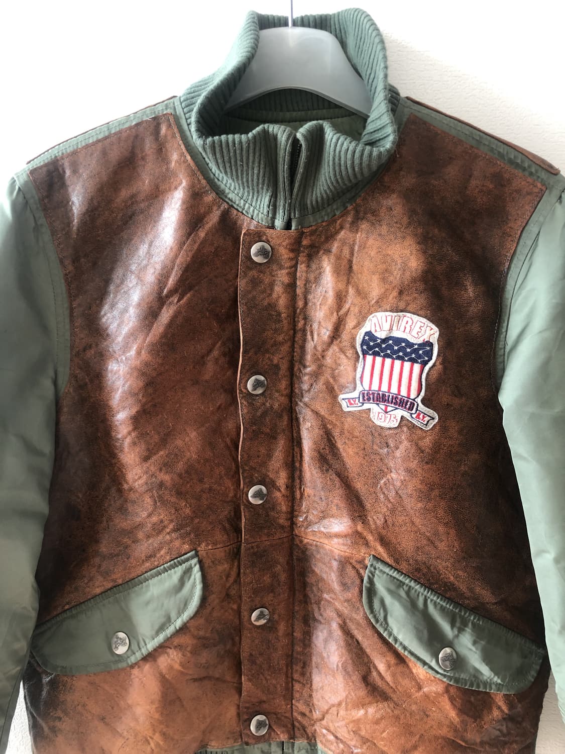 AVIREX 아비렉스 빈티지 항공 가죽 자켓 상품이미지4