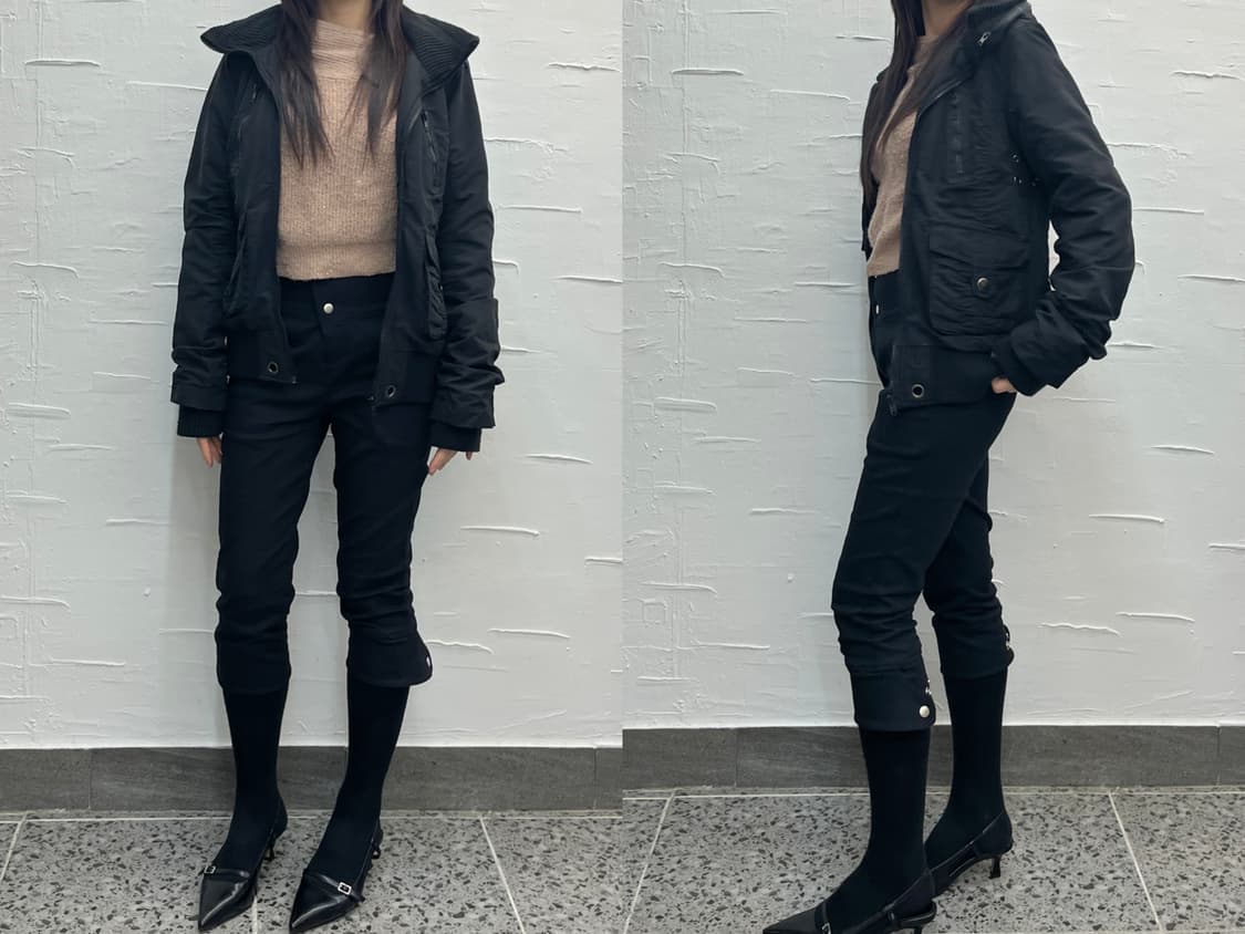 shirred black jumper 상품이미지1