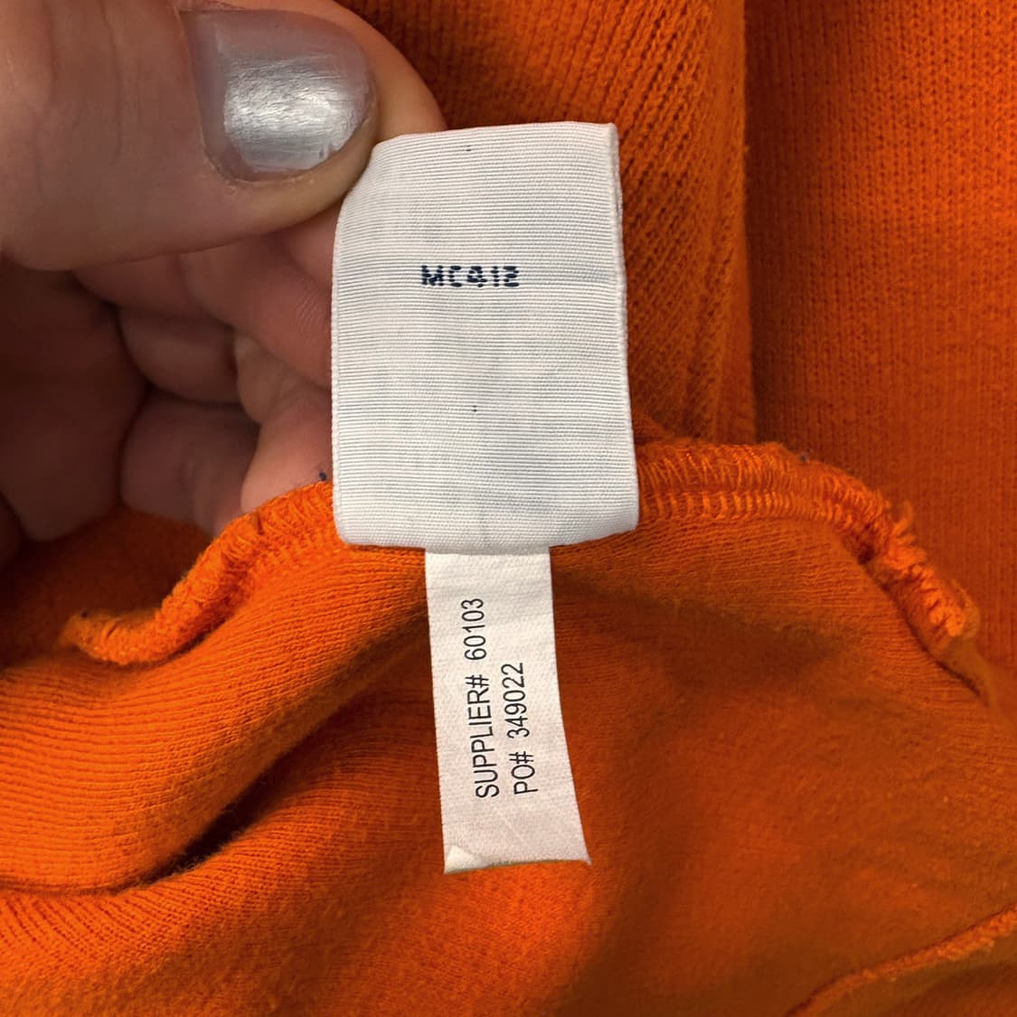 90s 폴로 랄프로렌 파인리브 하프집업 코튼니트 스웨터 오렌지 N635 상품이미지10