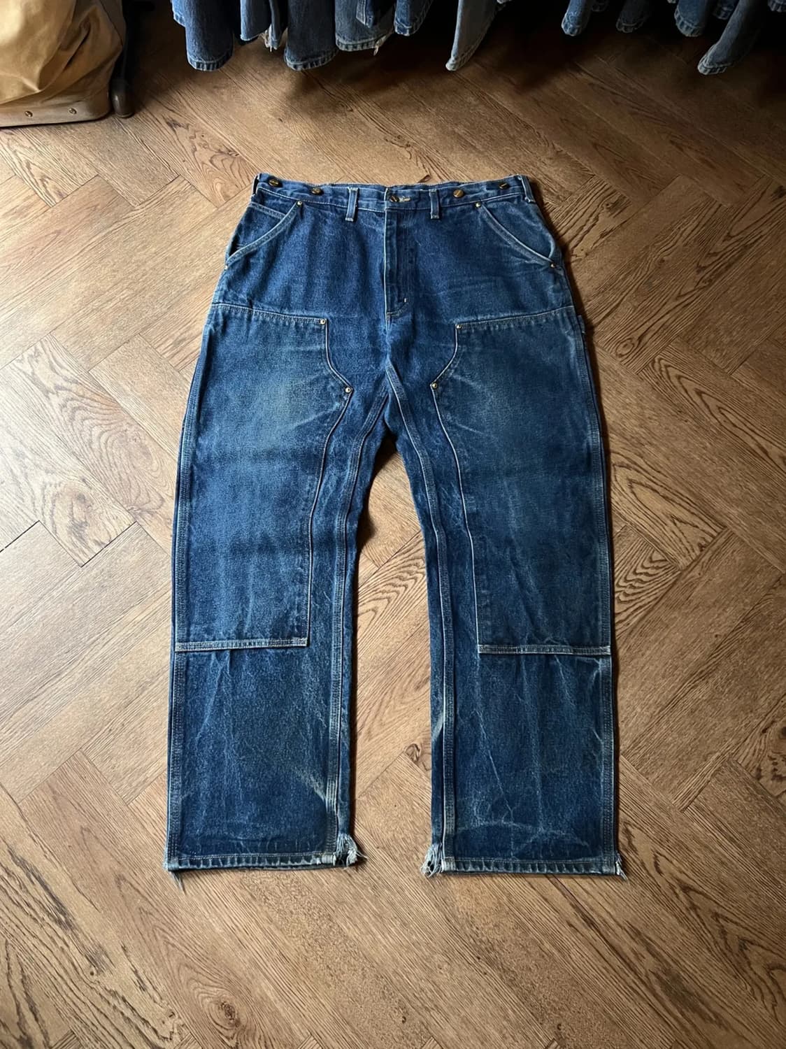 [36]칼하트 USA 빈티지 페이딩 더블니 데님팬츠 상품이미지1