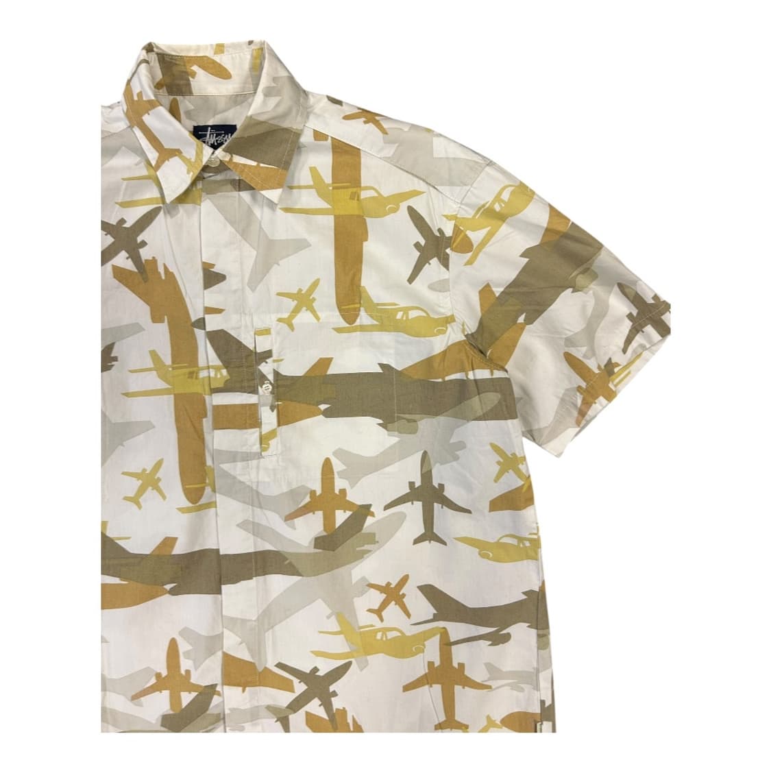 S) 스투시 00s USA 항공기 올오버 패턴 셔츠 TS-048 상품이미지2