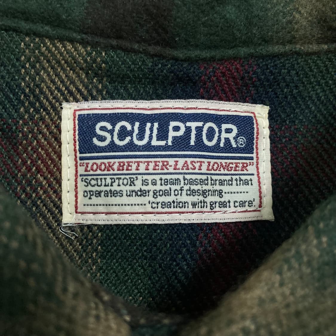 스컬프터 레트로 믹스 컬러 체크 셔츠 상품이미지3