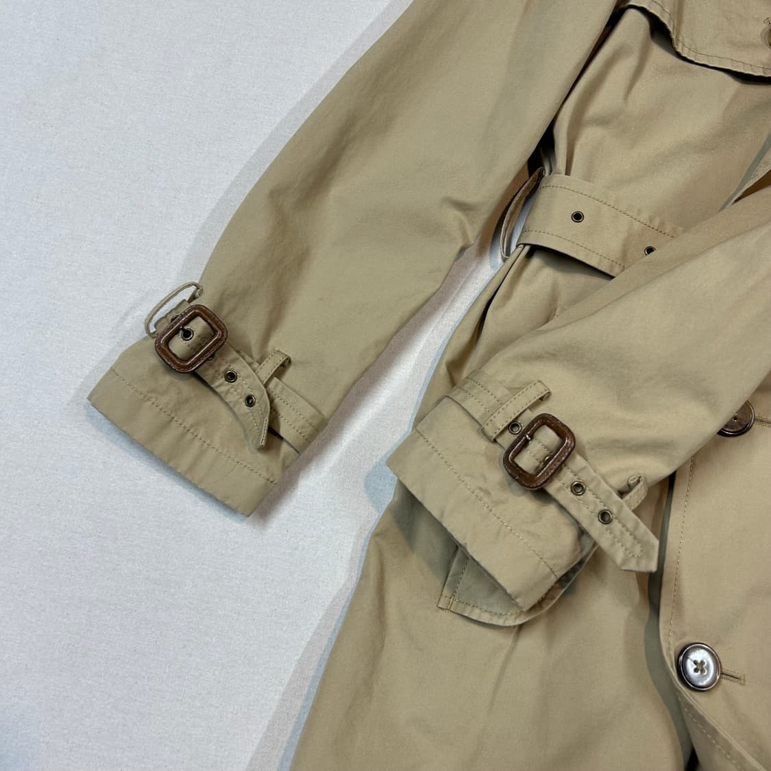 여S) 폴로 랄프로렌 베이지 벨티드 트렌치코트 상품이미지4