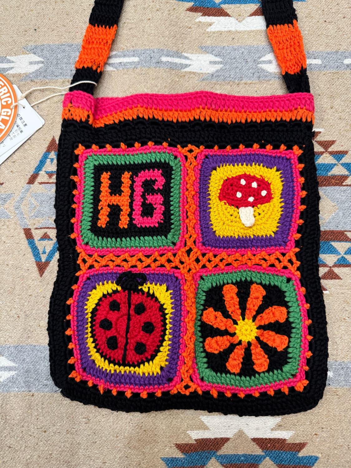 [OS] 히스테릭 글래머 HG 스퀘어 핸드 니티드 사코슈 블랙  상품이미지3