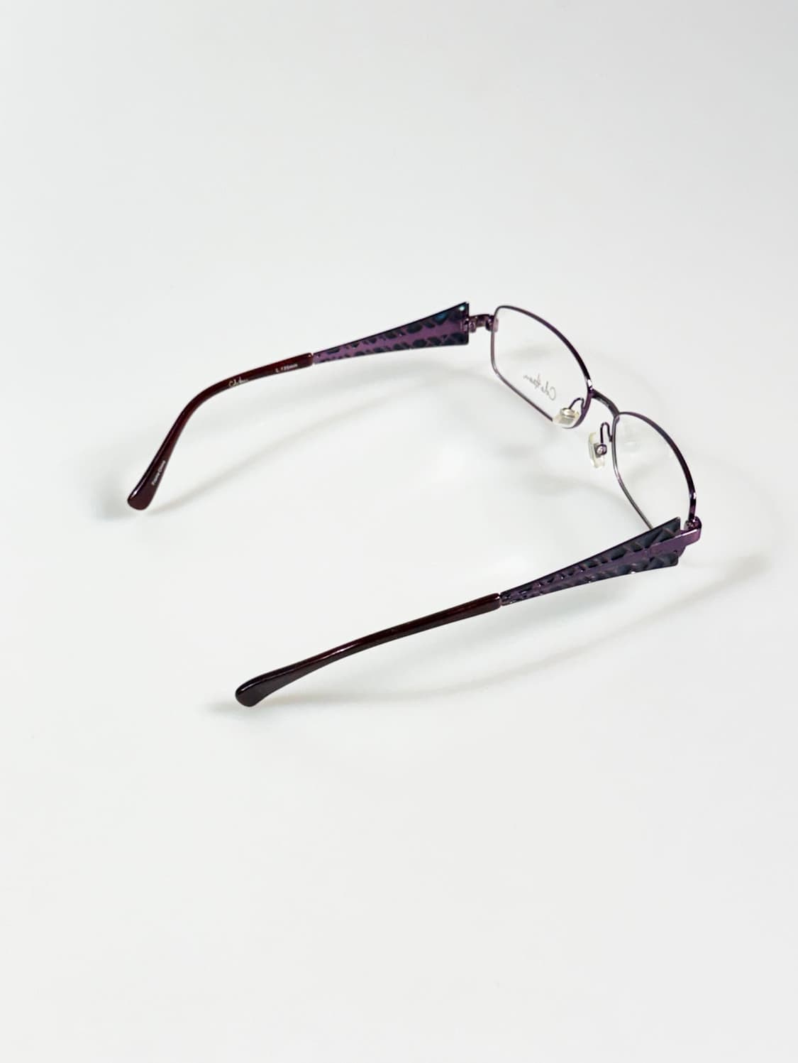 Cole Haan 슬림 스퀘어 딥퍼플 메탈 프레임 빈티지 안경 상품이미지4