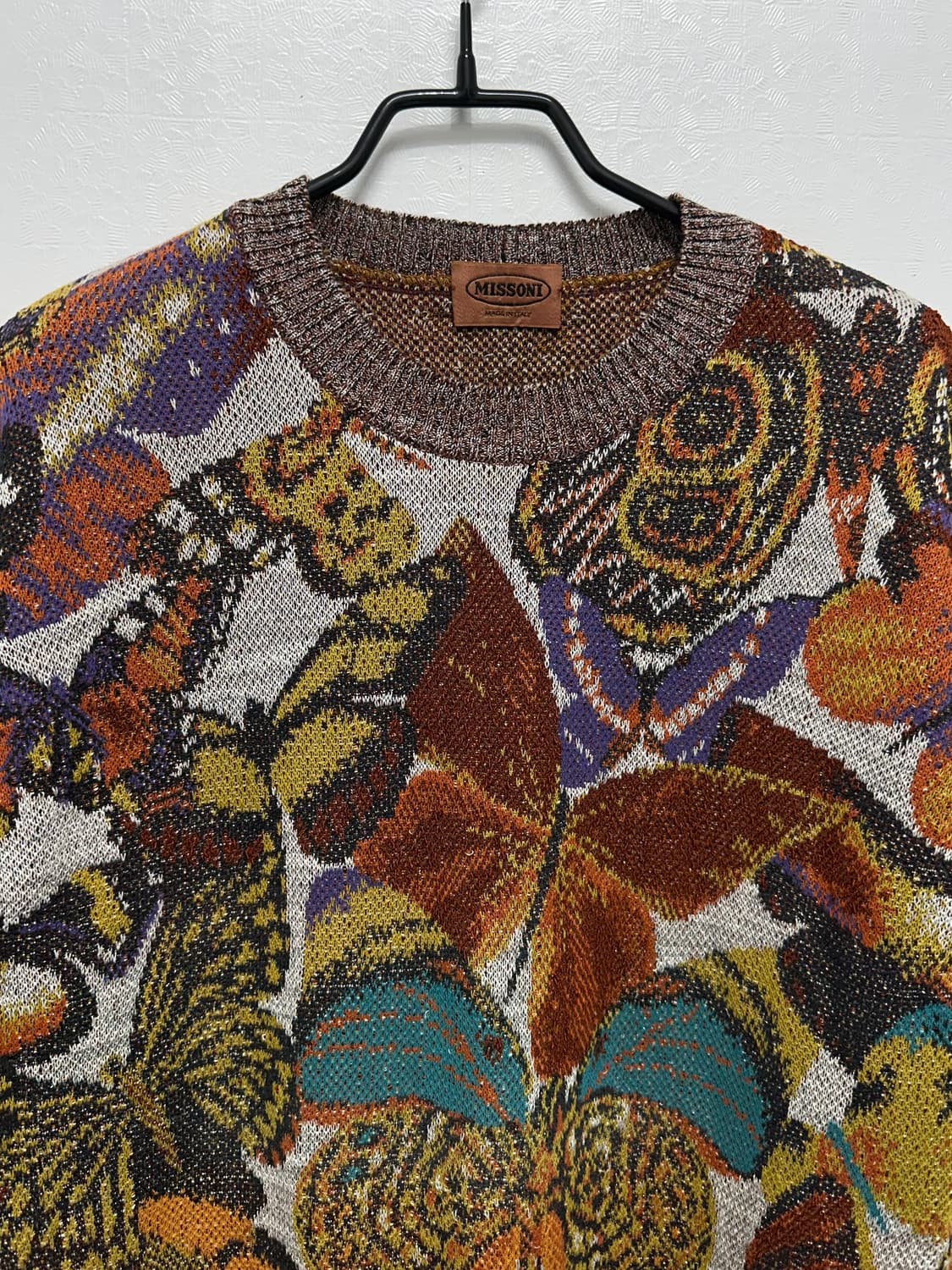 미쏘니 멀티컬러 나비 패턴 니트 상품이미지3