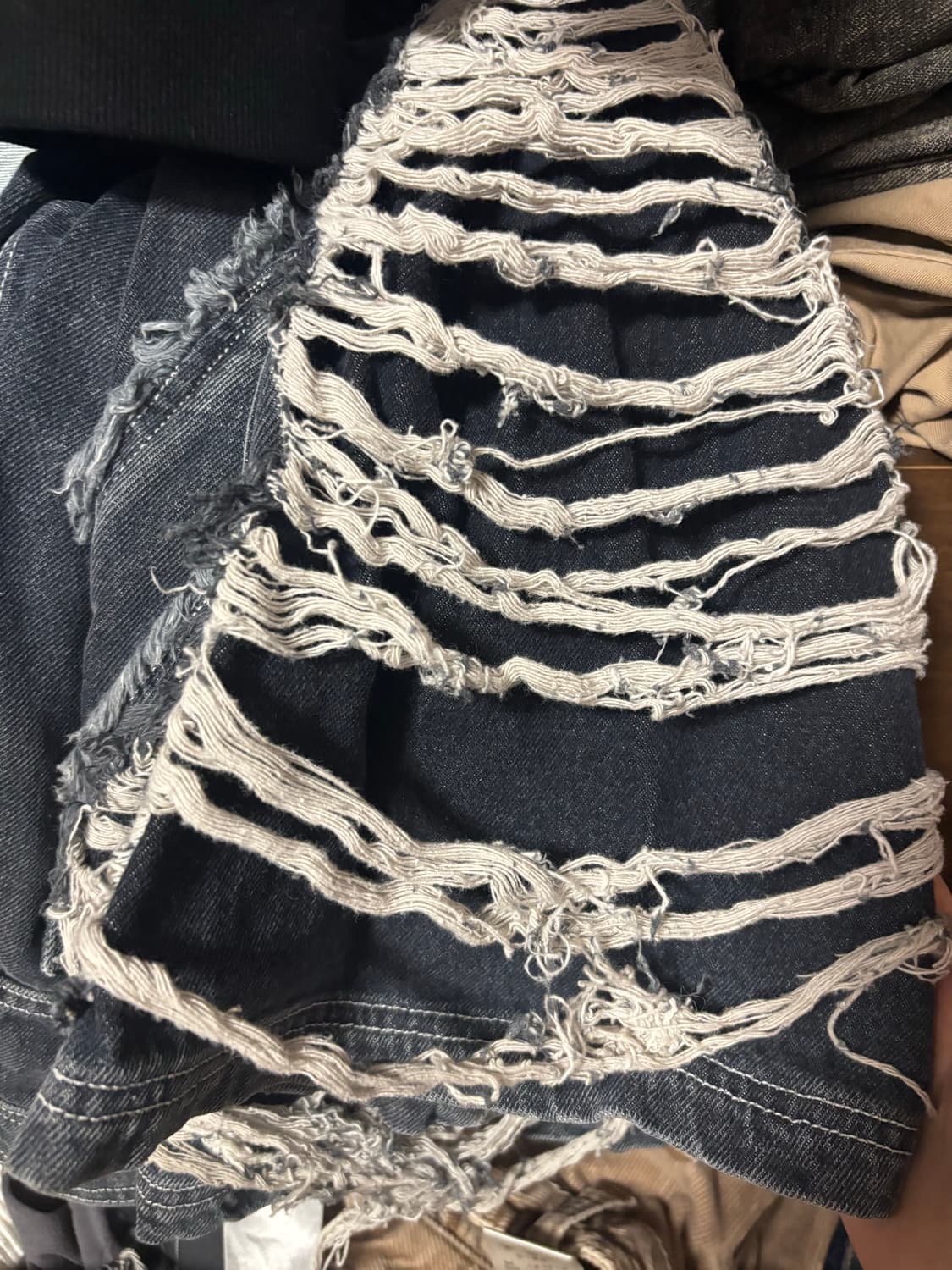 비엘알 크러시 더블라인 워싱 데님 팬츠 상품이미지4