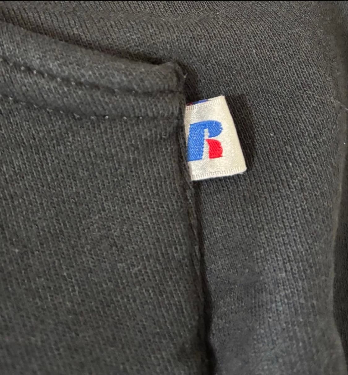 90s 황금사이즈 L) 러셀 후드 집업 블랙 상품이미지6