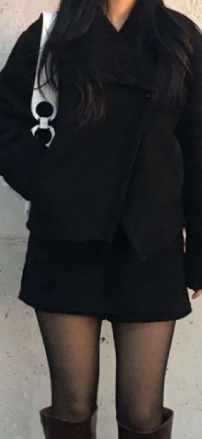 아워캐비넷 아워캐비넷 투웨이 무스탕 자켓 블랙 상품이미지5