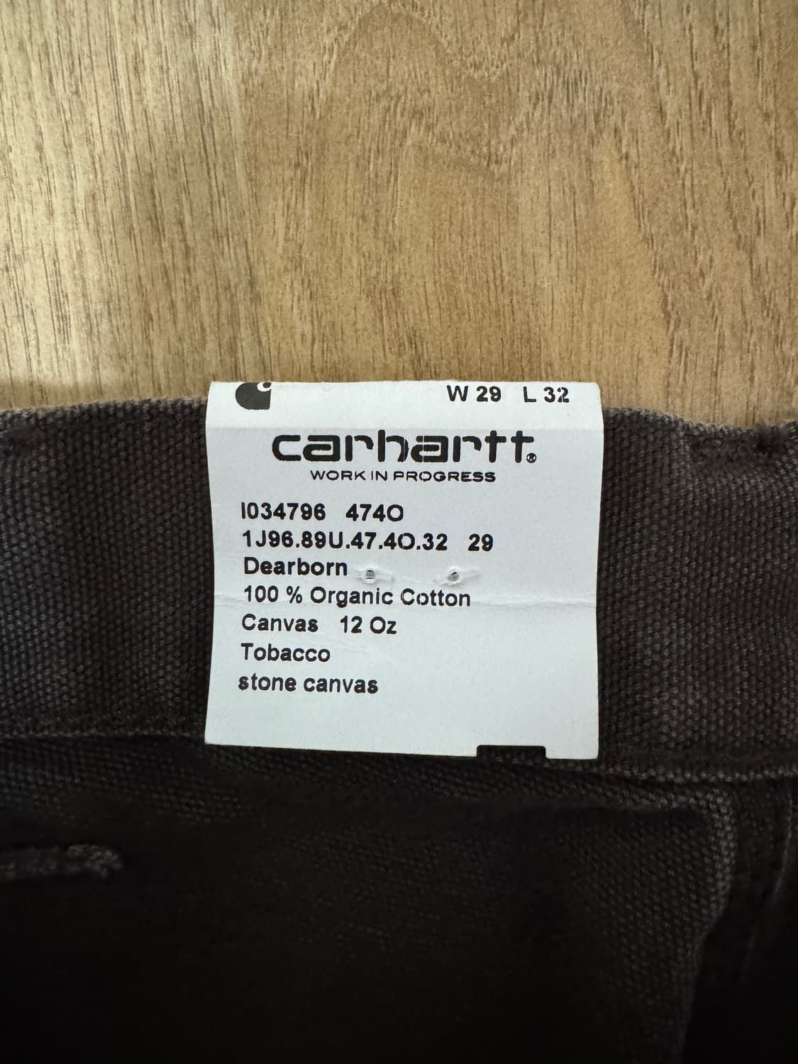 칼하트 윕 더블니 팬츠 토바코(스톤 캔버스)29X32 새상품 상품이미지4
