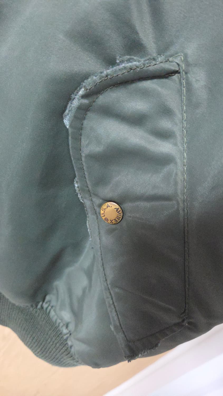 (착샷) 아비렉스 ma-1 봄버 자켓 usa 90s 상품이미지9