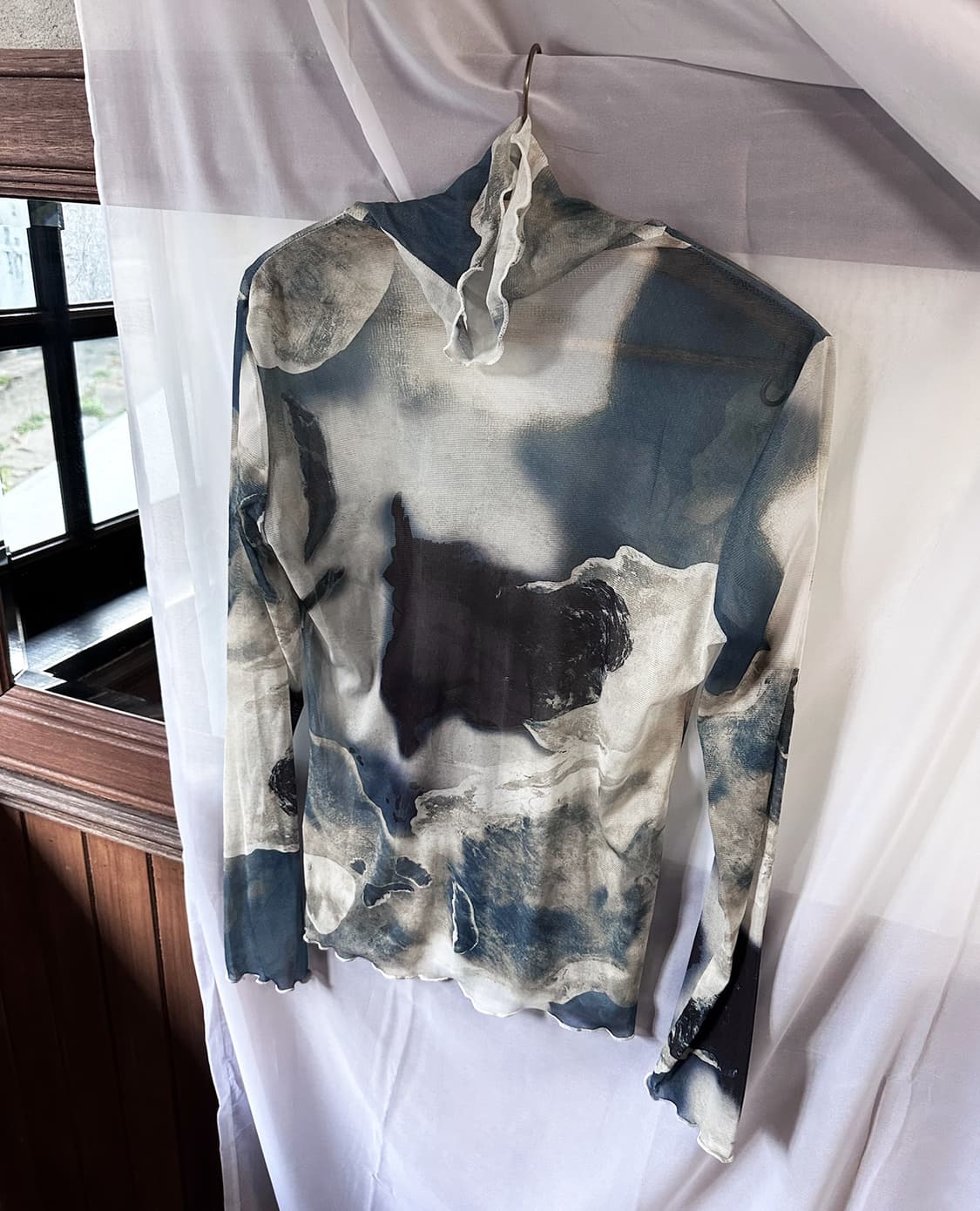 JPV blue print sheer top 상품이미지5