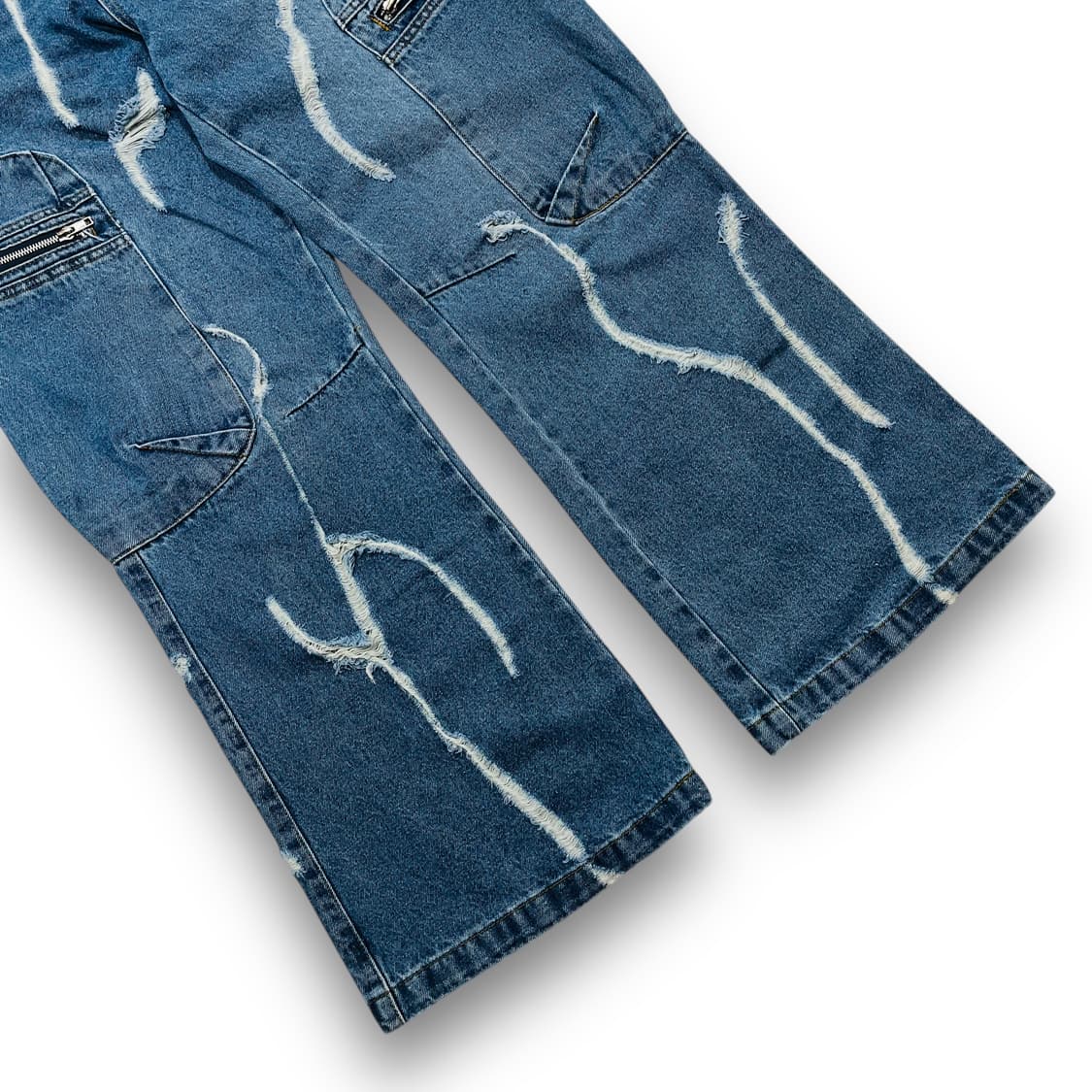 PERSON INTENTION 크랙 워시드 데님 카고팬츠 상품이미지3