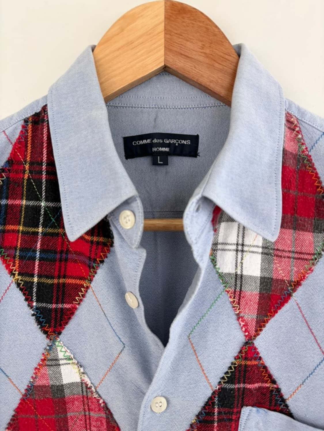 꼼데가르송 아가일 패턴 셔츠 상품이미지3