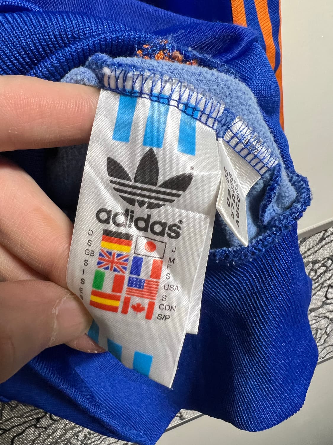 아디다스 클럽 트랙탑 블루 오렌지 상품이미지5