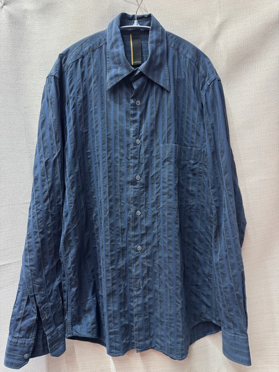 랑방 스트라이프 원포켓 셔츠 M(L) 상품이미지1