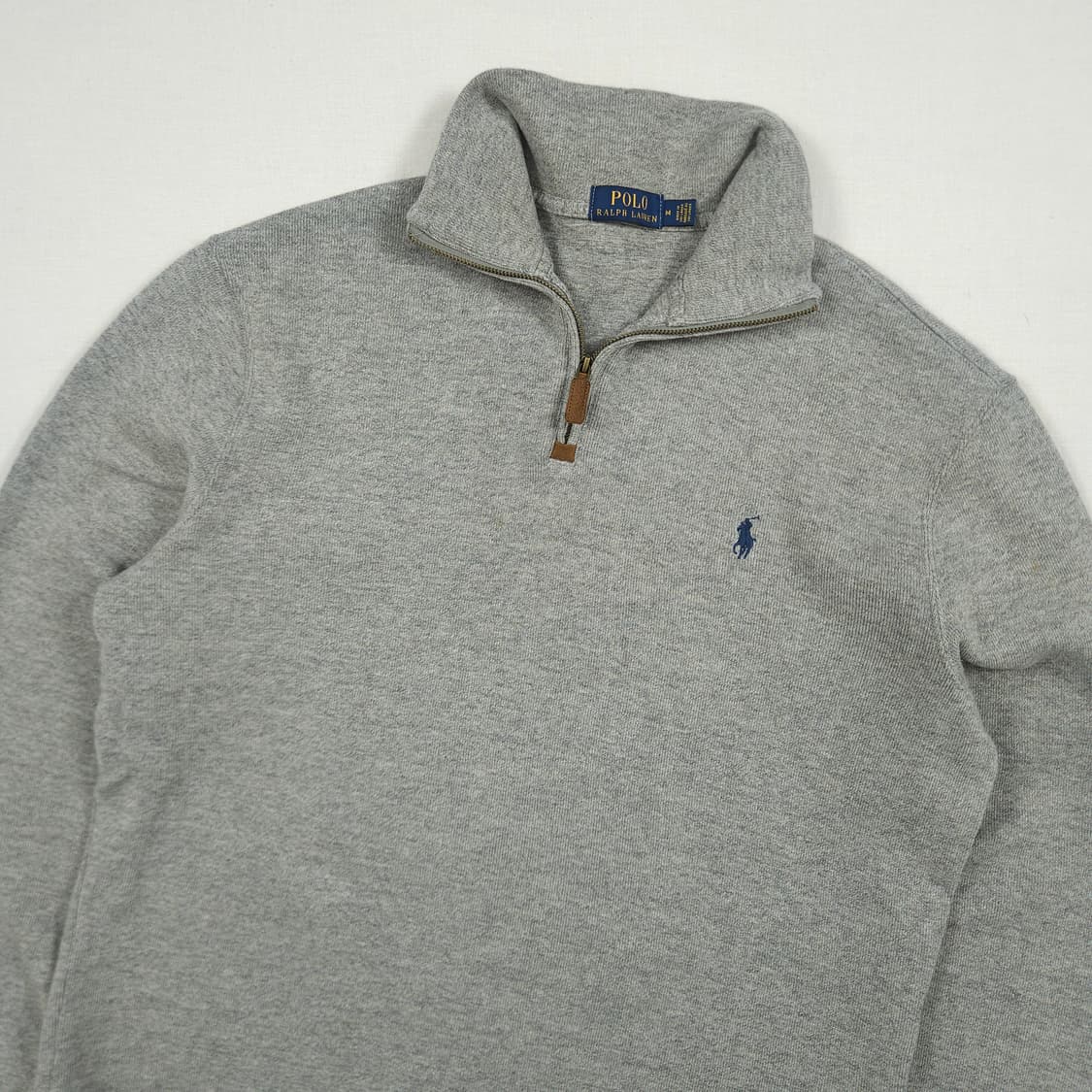 L(100) 폴로 랄프로렌 반집업니트 그레이 상품이미지1