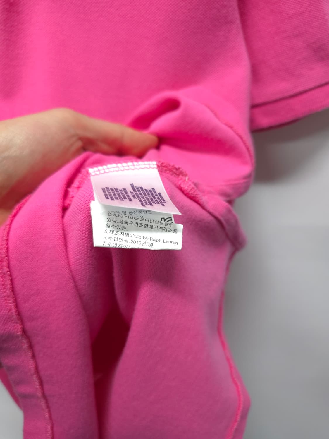 폴로랄프로렌 포니자수 핑크 카라티 (여성55~66) 상품이미지8