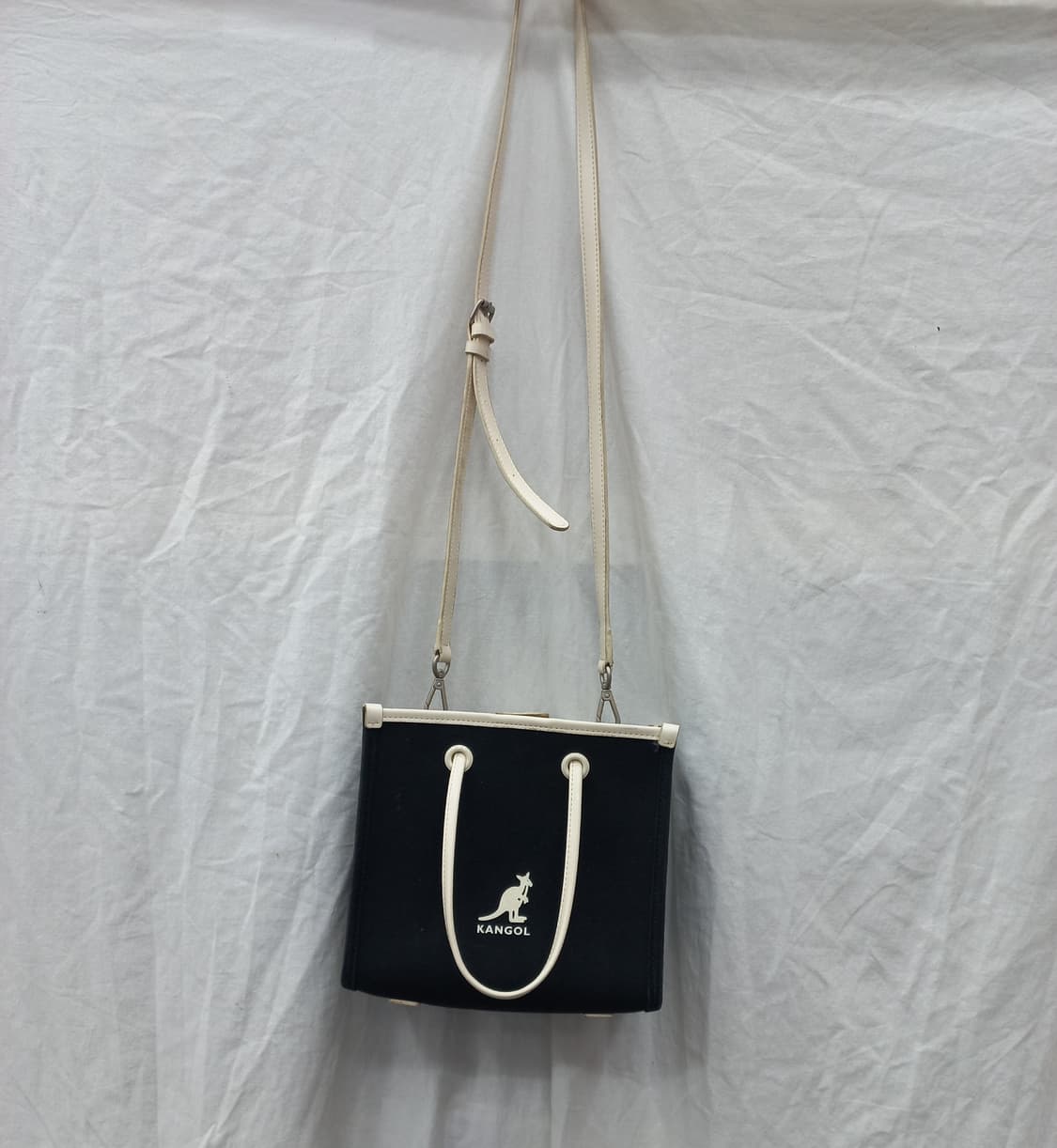 캉골 듀오 캔버스 토트백 (블랙) 상품이미지2