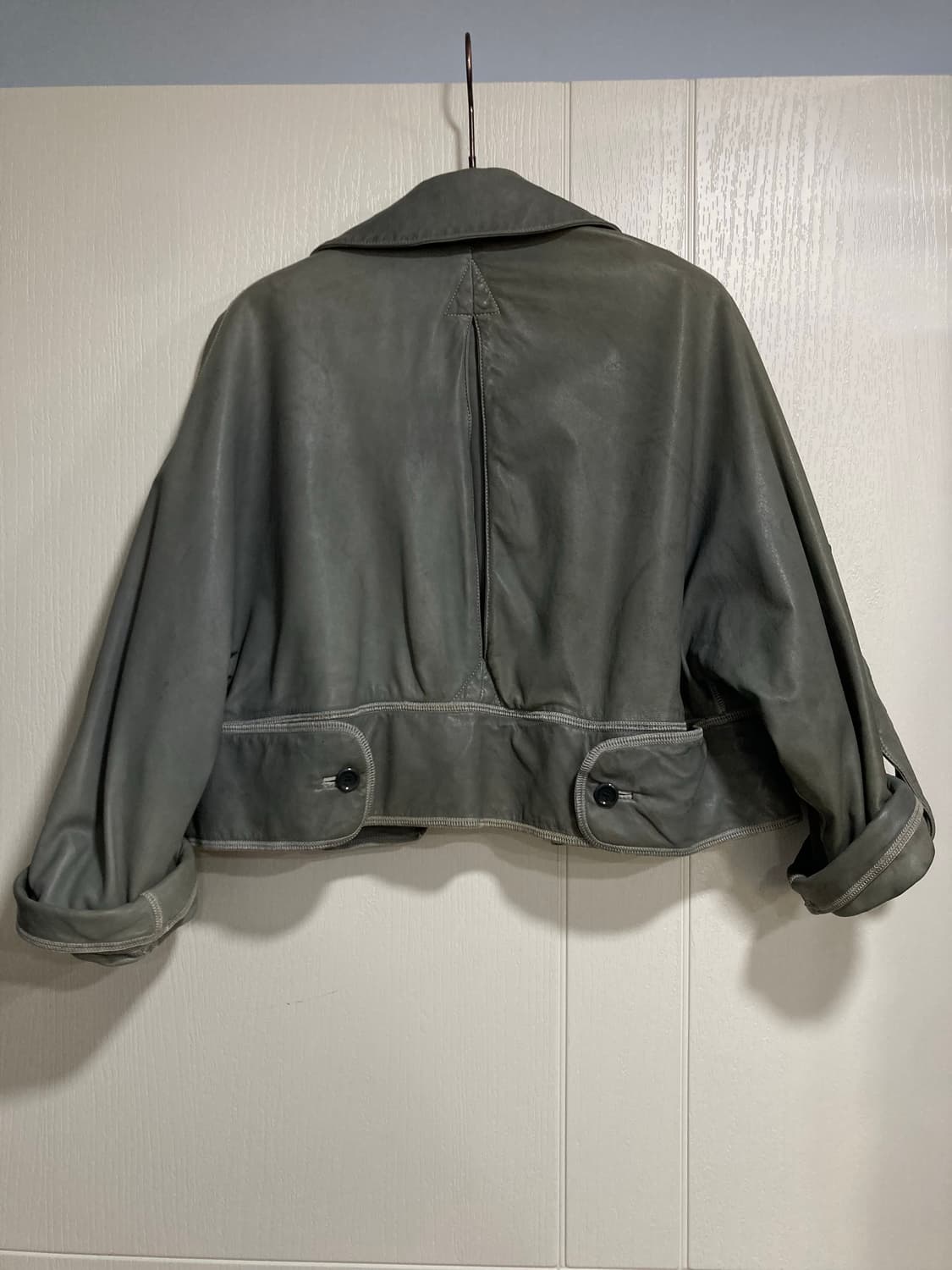 2000s 마르니 가스마스크 크롭 가죽 자켓 상품이미지6