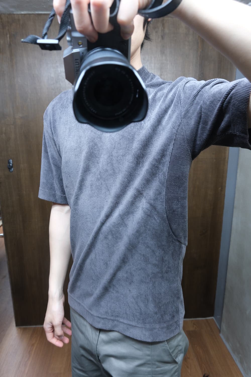 Issey miyake 코듀로이 모크넥 반팔 티셔츠 M 상품이미지6