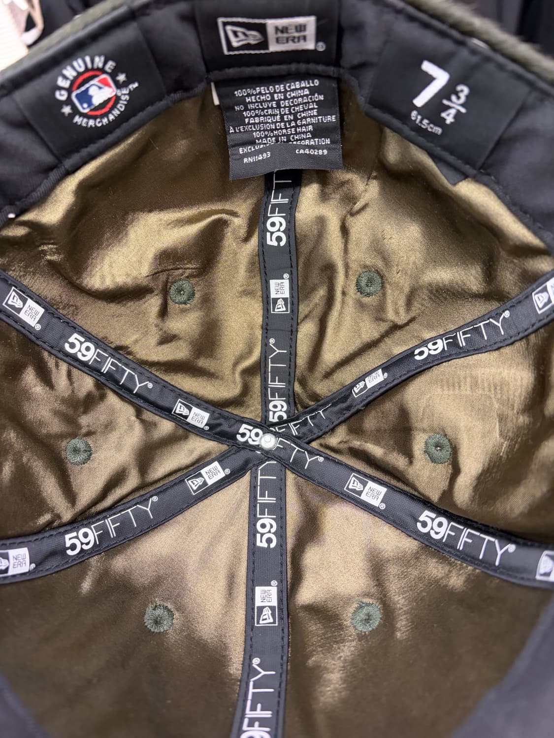 뉴에라 x 오클랜드 59fifty 스냅백(말털 다크그린) 상품이미지3