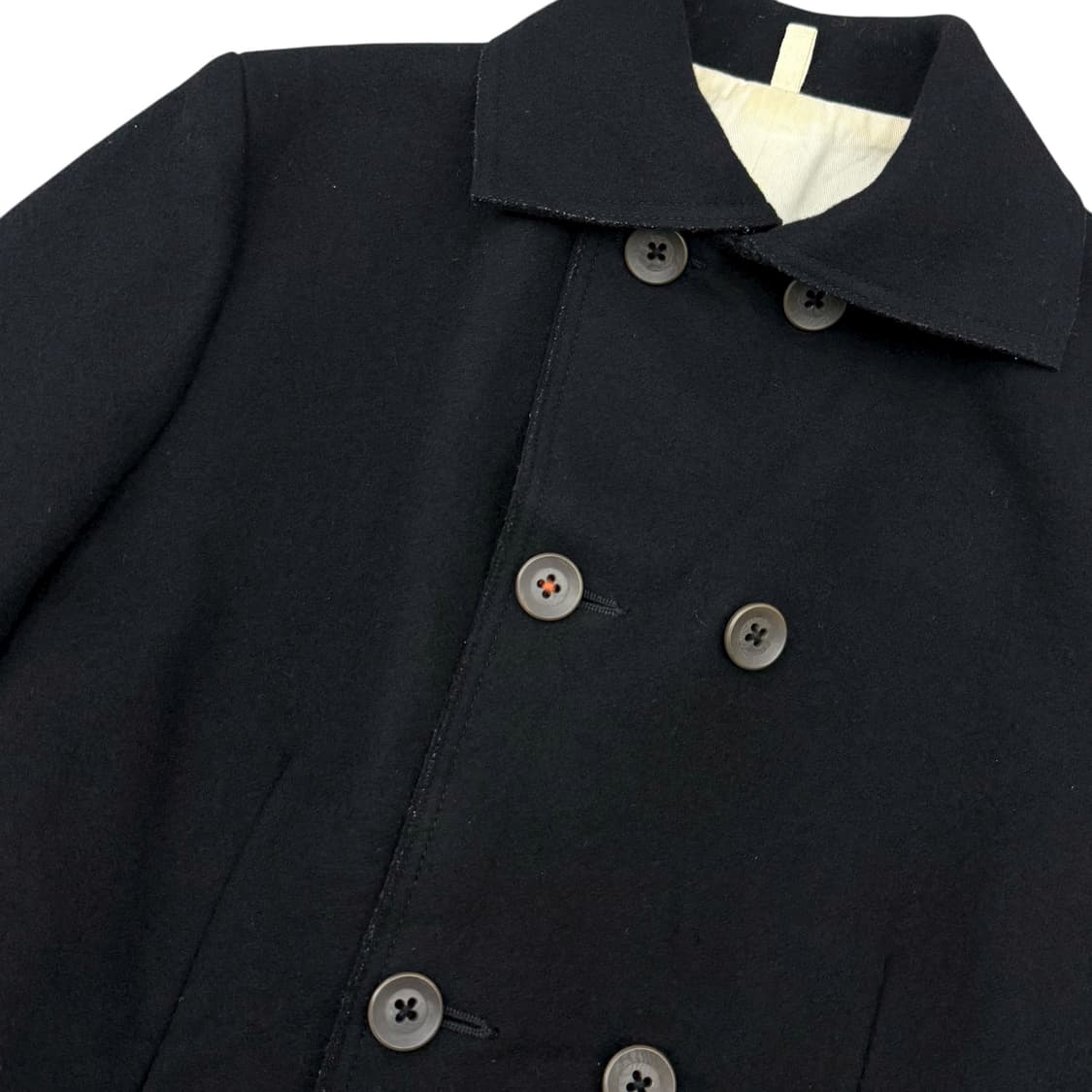 45rpm 블랙 울 캐시미어 혼방 피코트 숏코트 상품이미지5