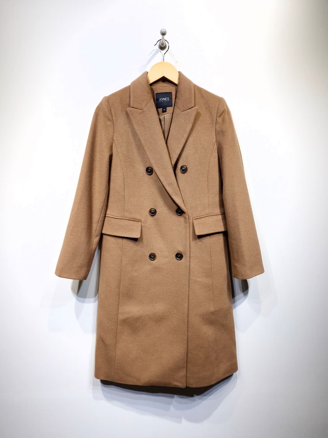 존스뉴욕 23F/W 울 캐시미어 혼방 기본핏 코트 카멜베이지(55) 상품이미지2