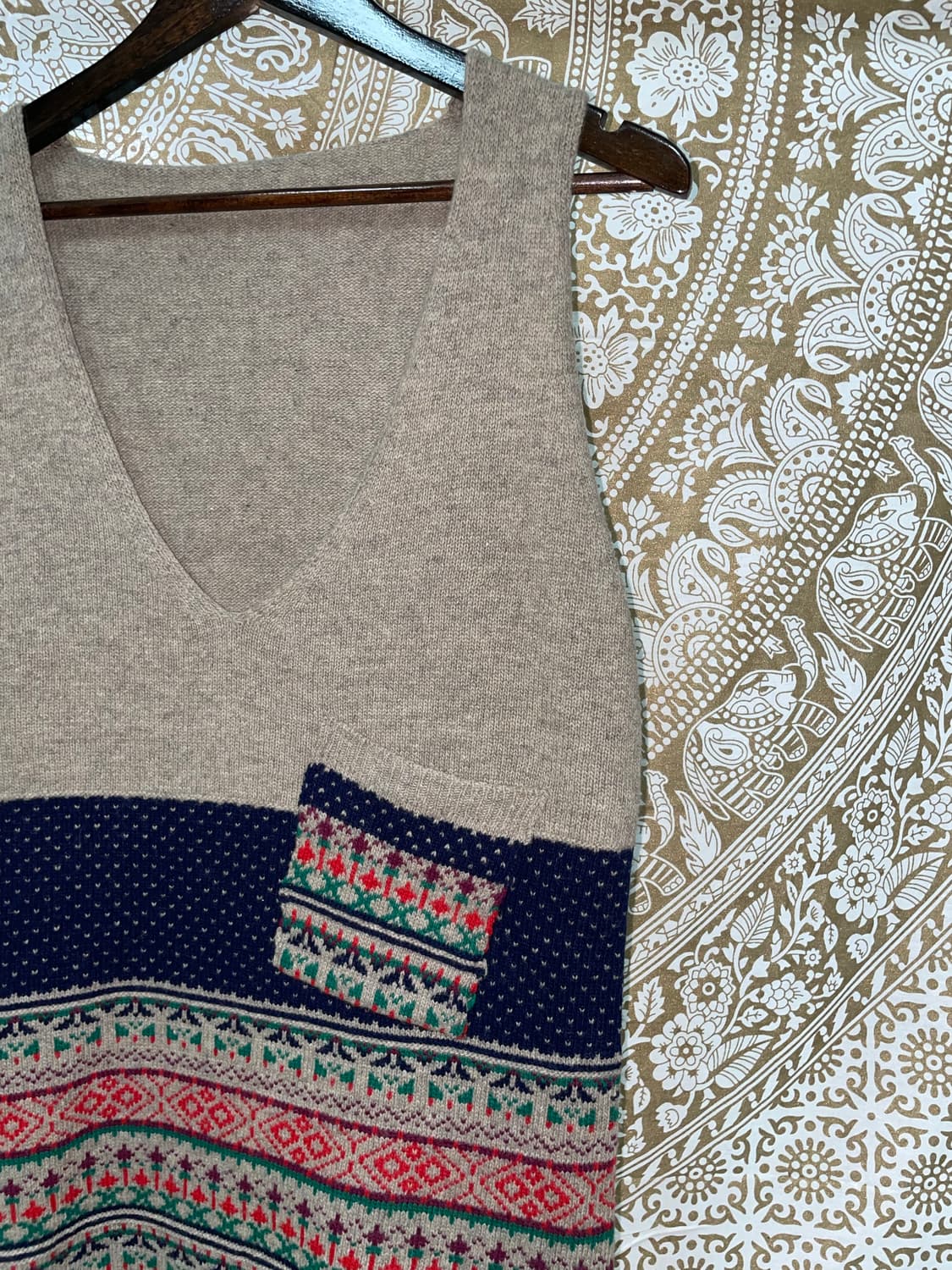 빈티지 에스닉 니트 조끼  상품이미지4