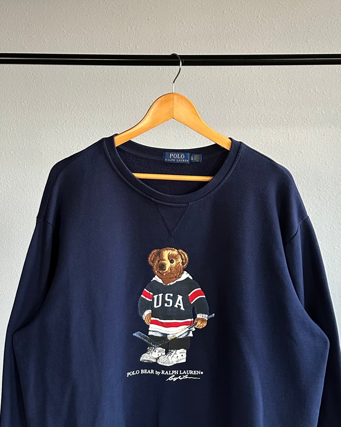 [XL]폴로 랄프로렌 폴로베어 하키 네이비 맨투맨 상품이미지2