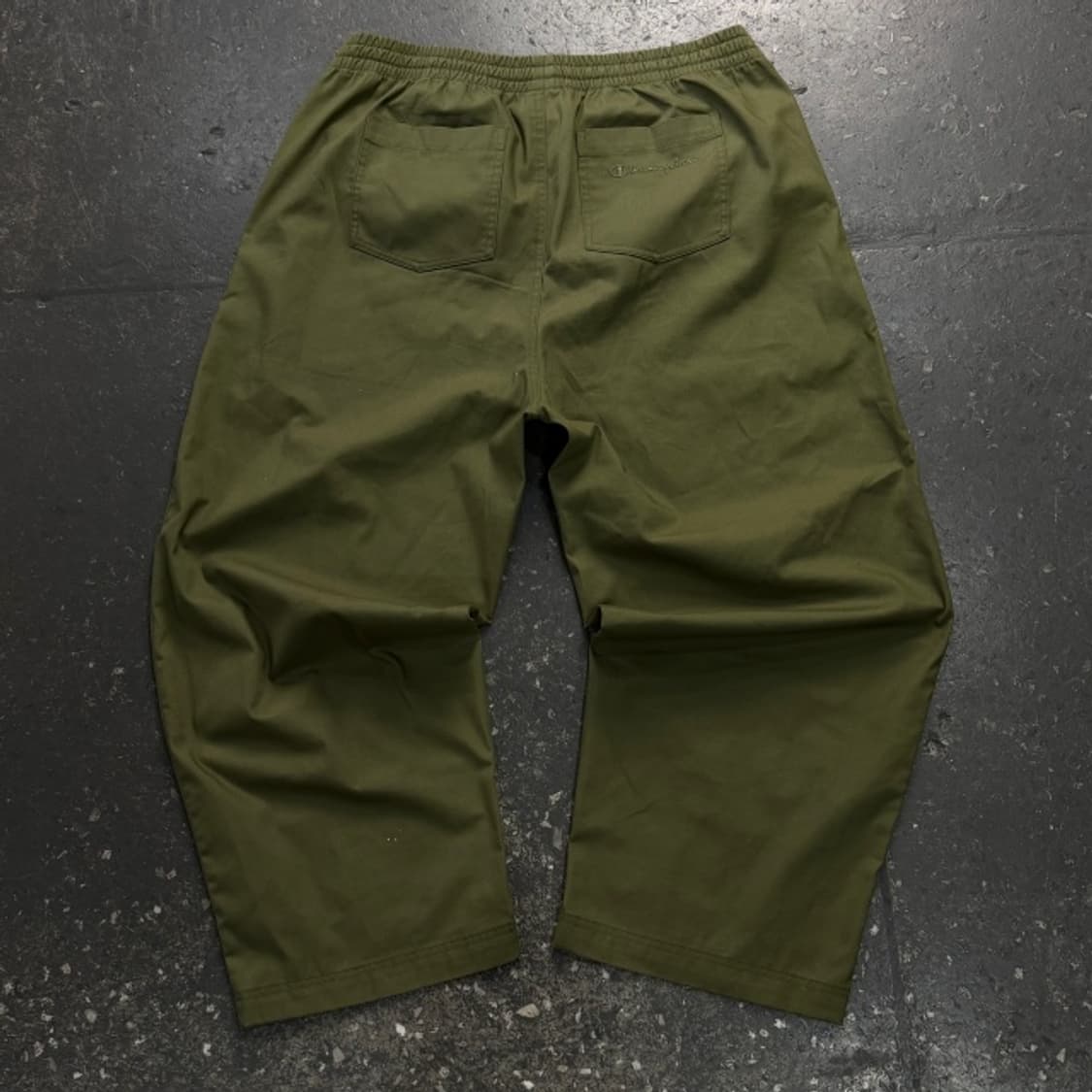 105 챔피온 카키 와이드 코튼 팬츠  상품이미지5