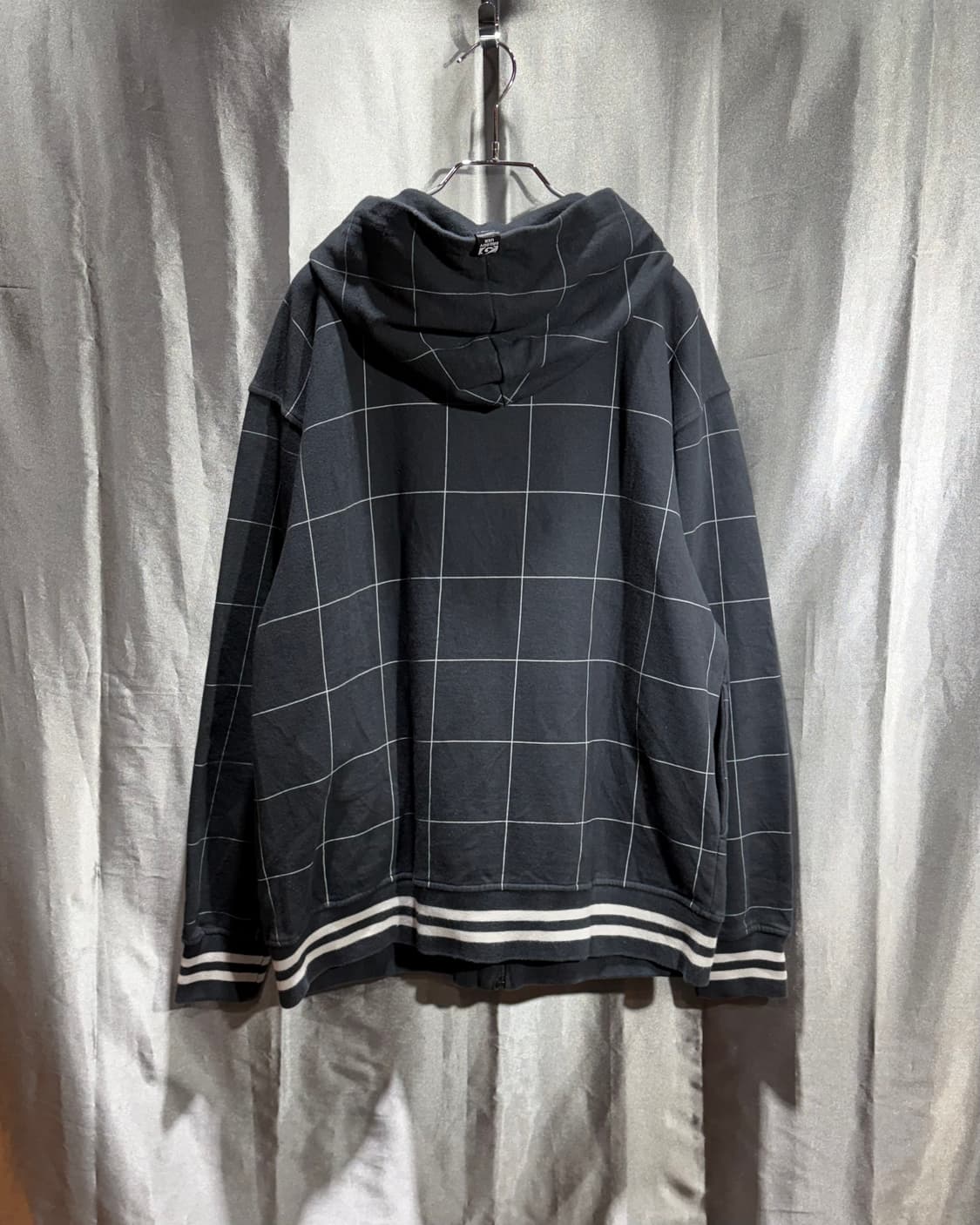 XL 베드보이 1982 펑크 프린팅 체크 후드집업 상품이미지3