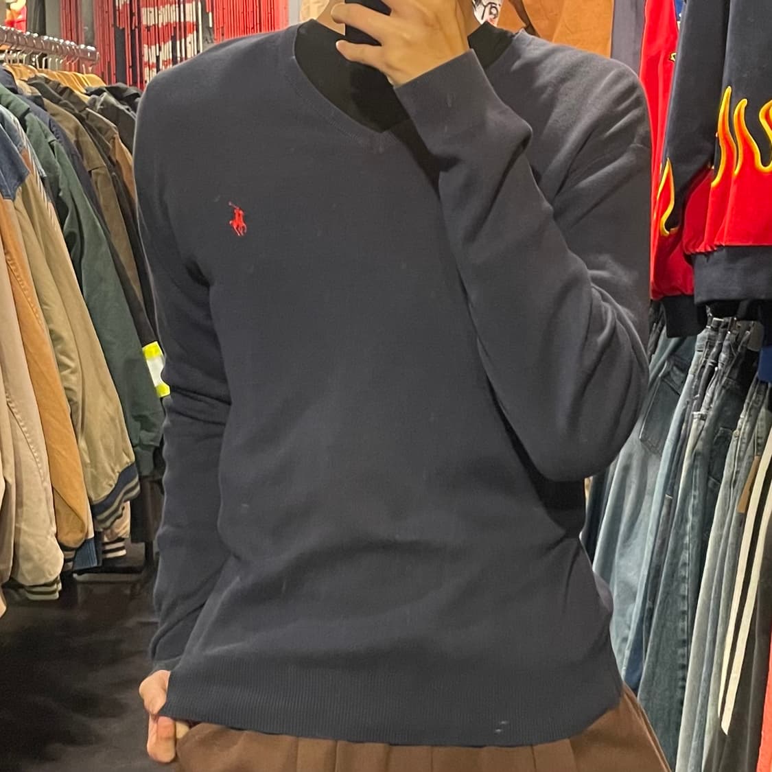 [IM] Polo 폴로랄프로렌  브이넥 네이비 긴팔니트 상품이미지2