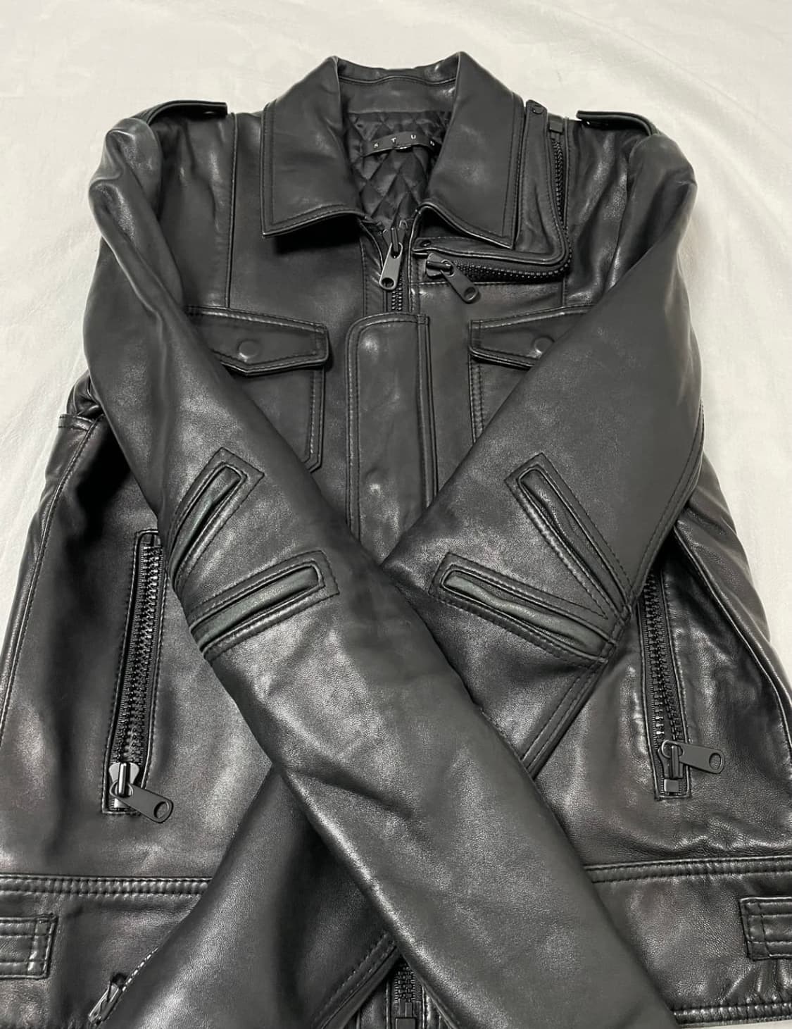 Stud homme lambskin leather jacket 상품이미지4