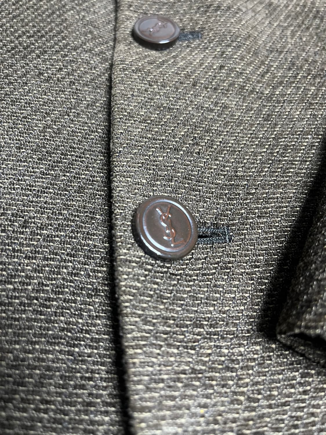 입생로랑 00s 브라운 트위드 클래식 블레이저 상품이미지5