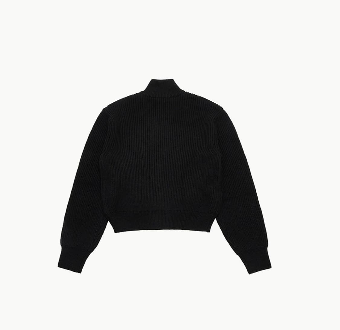 아모멘토 풀 니들 크롭 블루종 블랙 상품이미지2