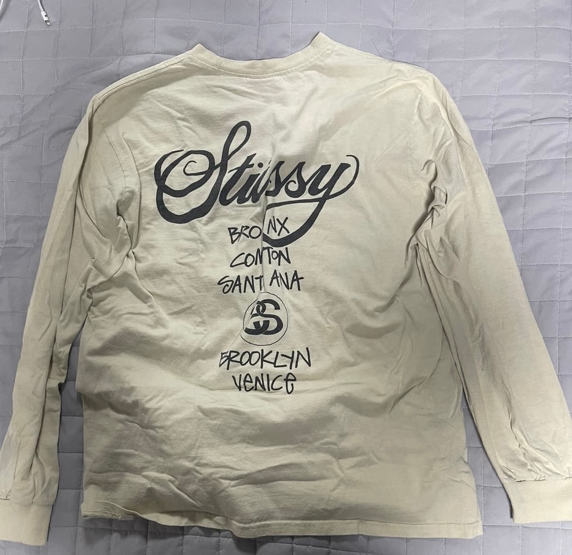 스투시 월드투어 롱슬리브 아이보리 상품이미지3