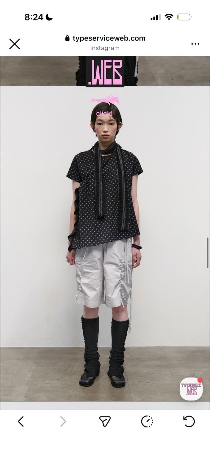 타입서비스 버뮤다 팬츠 Lace Trim Strap Pants 상품이미지1