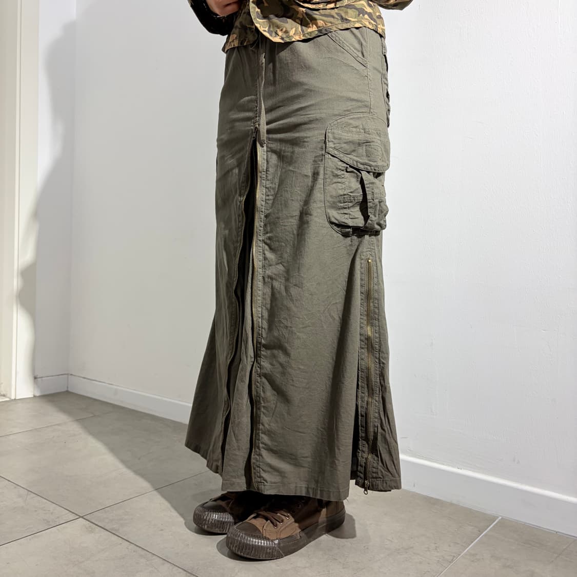 Goa 고아맛 카키 카고 스커트 치마 상품이미지3