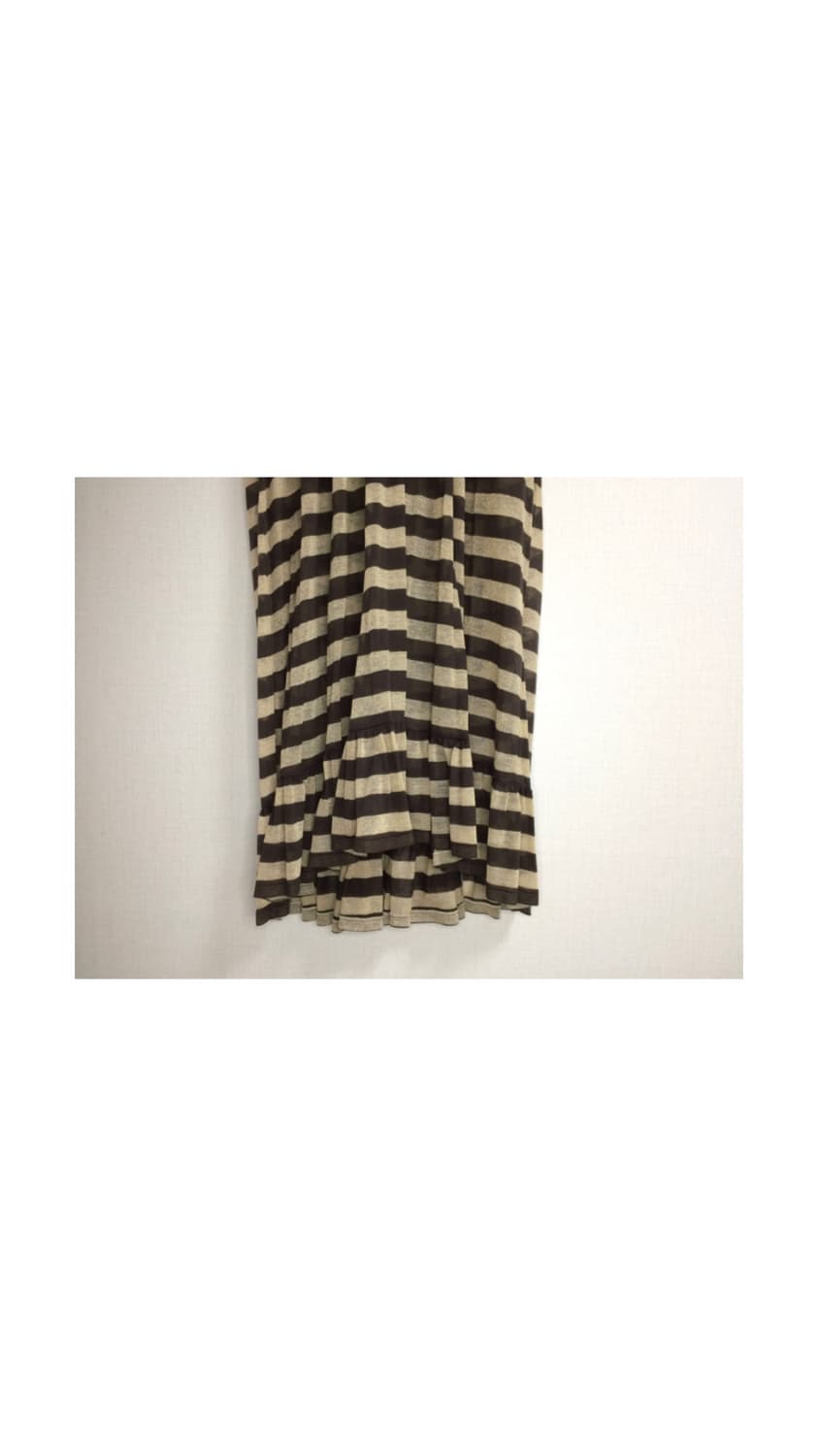 스나오 쿠와하라 브라운 스트라이프 셔링 튜닉 원피스 상품이미지3