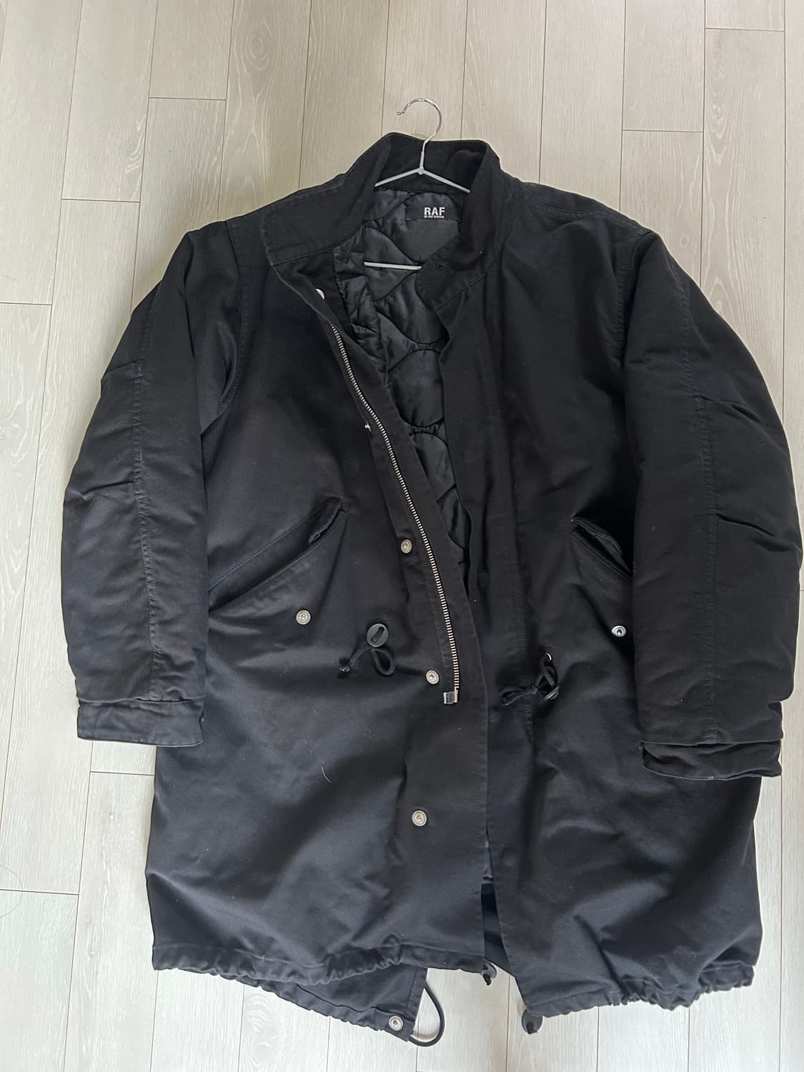 RAF SIMONS 블랙 야상 코트 상품이미지3